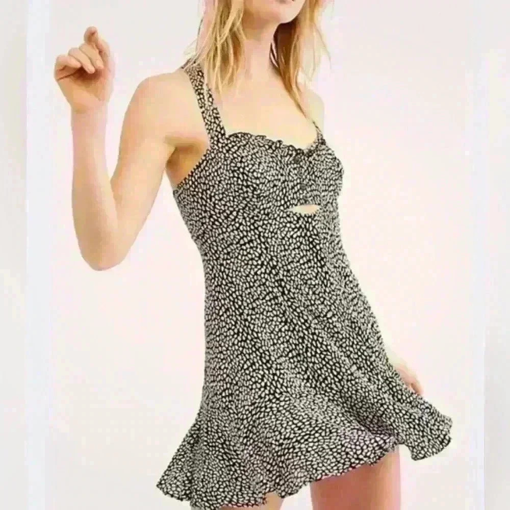 Free People Make It Happen Mini Slip Dress sz small S